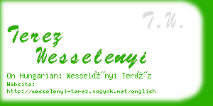 terez wesselenyi business card